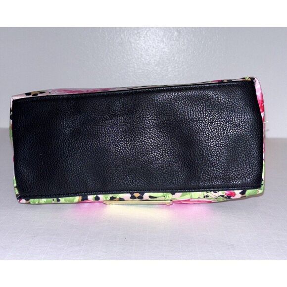 Betsey Johnson Floral Cosmetic Bag Makeup Cheetah Roses Leopard - Picture 5 of 8
